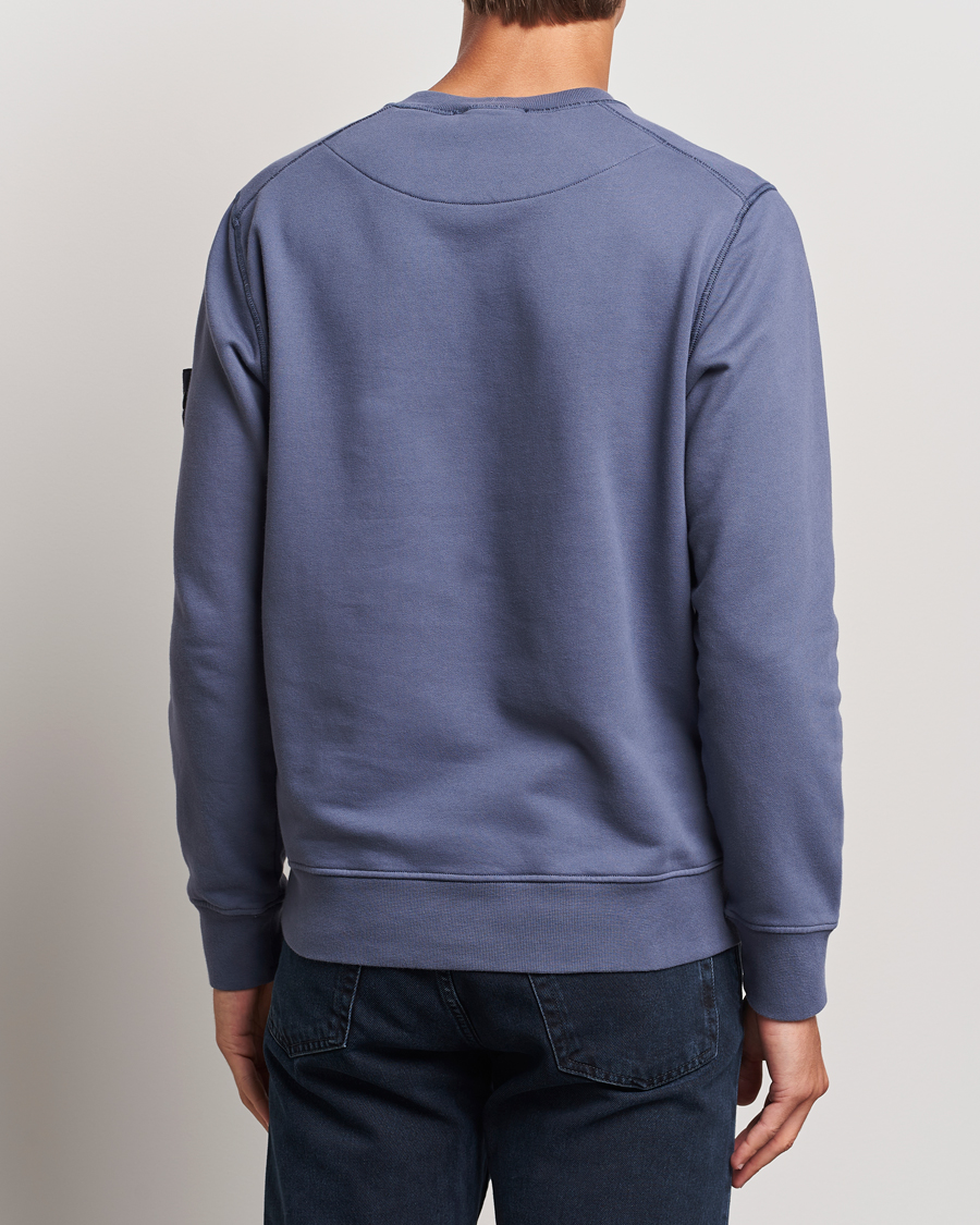 Uomini | Maglieria | Stone Island | Garment Dyed Fleece Sweatshirt Mid Blue