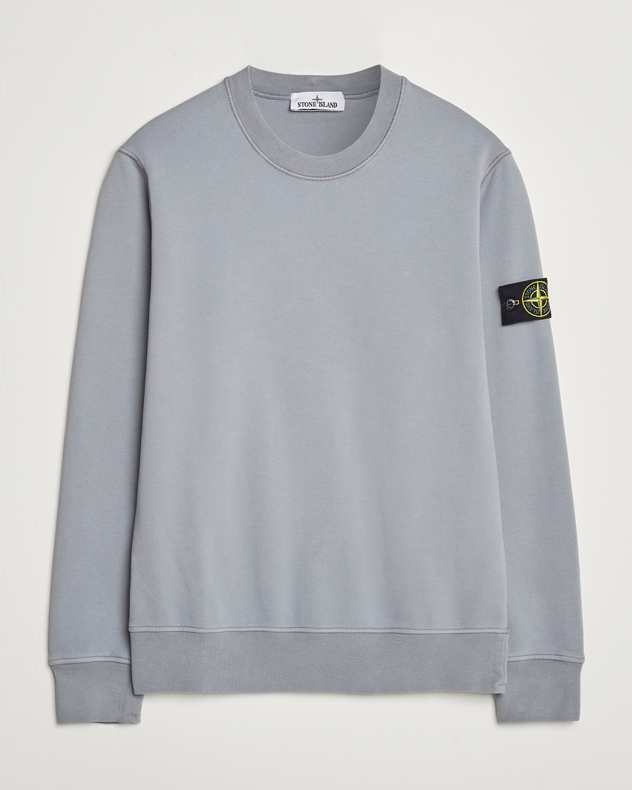 Uomini | Maglieria | Stone Island | Garment Dyed Fleece Sweatshirt Grey Green