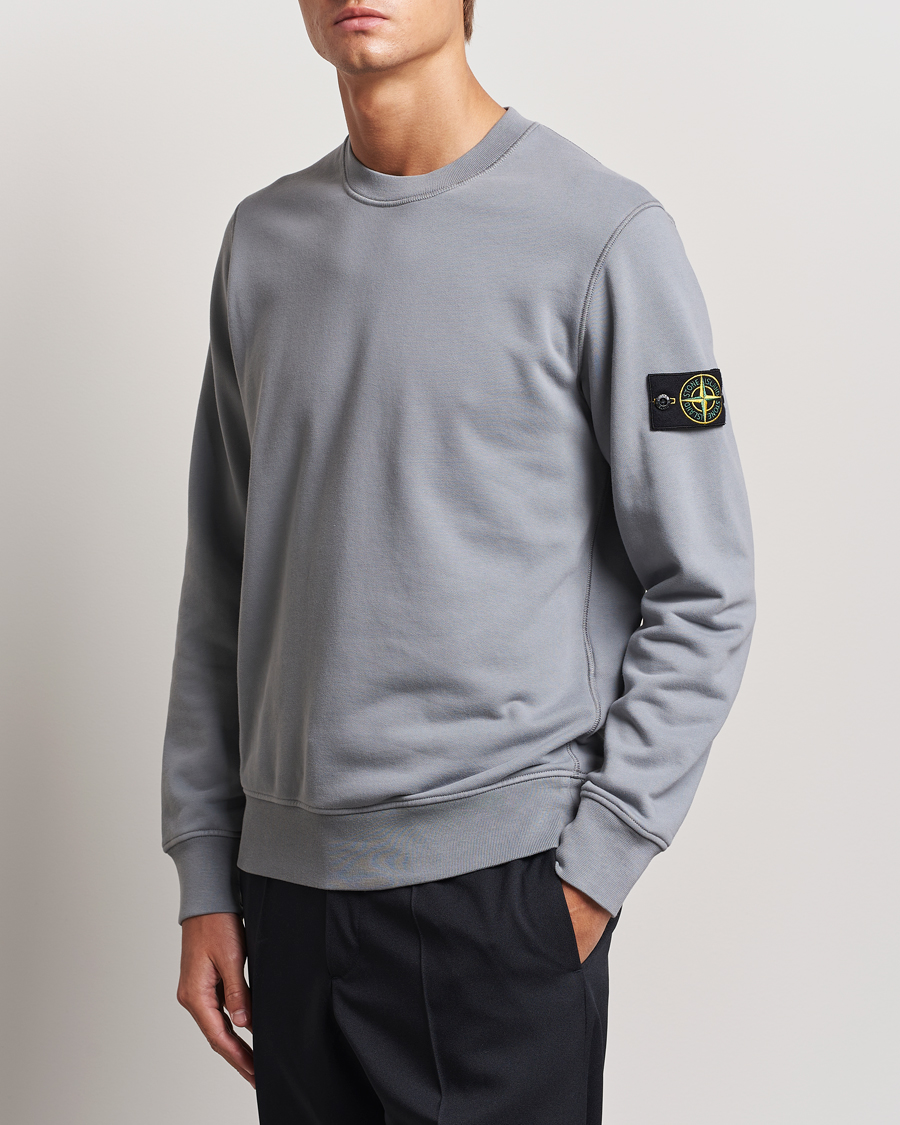 Uomini | Maglieria | Stone Island | Garment Dyed Fleece Sweatshirt Grey Green