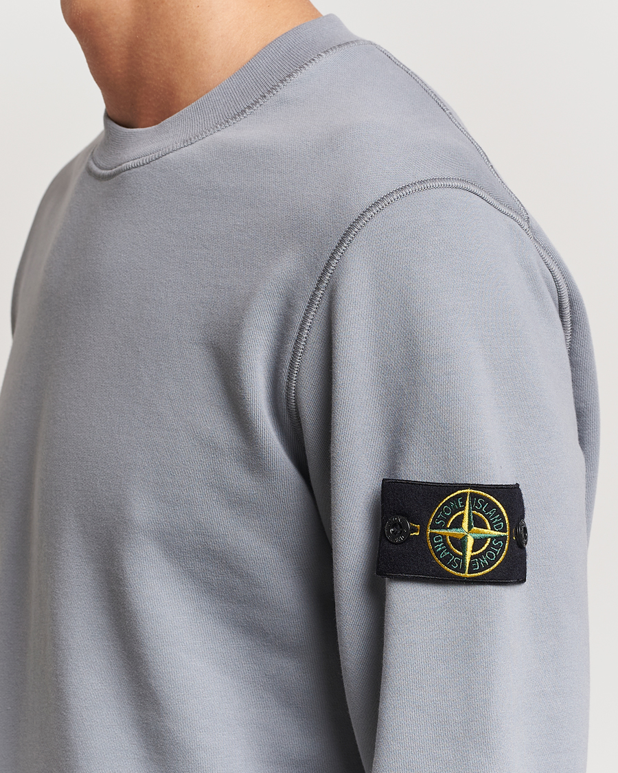 Uomini | Maglieria | Stone Island | Garment Dyed Fleece Sweatshirt Grey Green