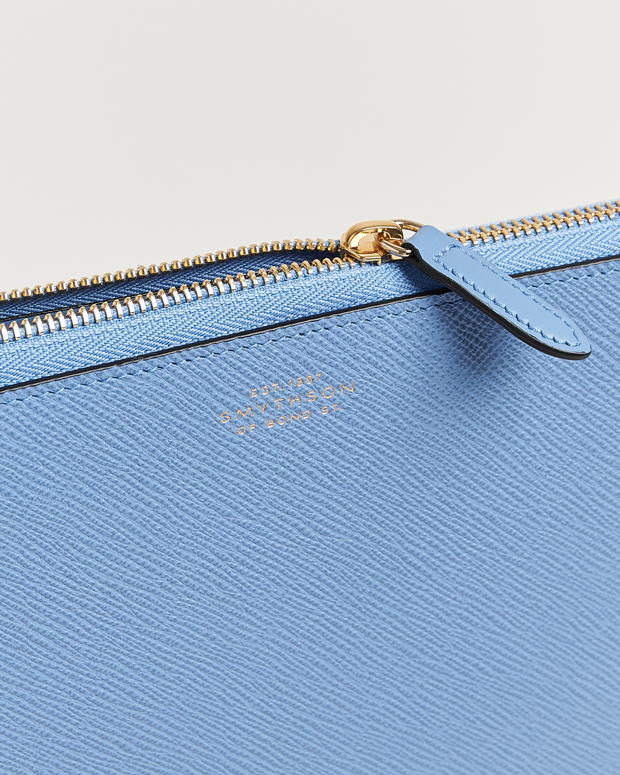 Uomini | Smythson Panama Small Laptop Case Nile Blue | Smythson | Panama Small Laptop Case Nile Blue