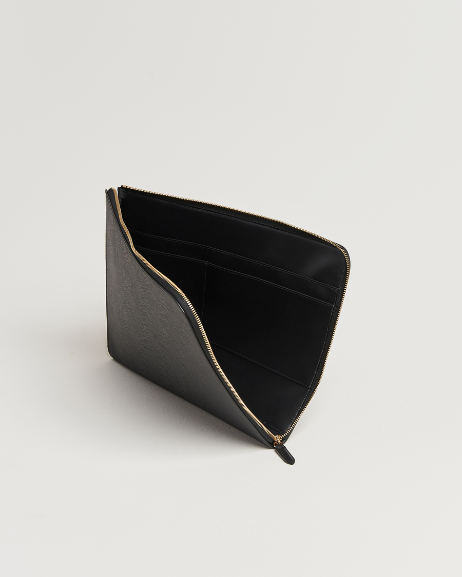 Uomini | Borse | Smythson | Panama Small Laptop Case Black