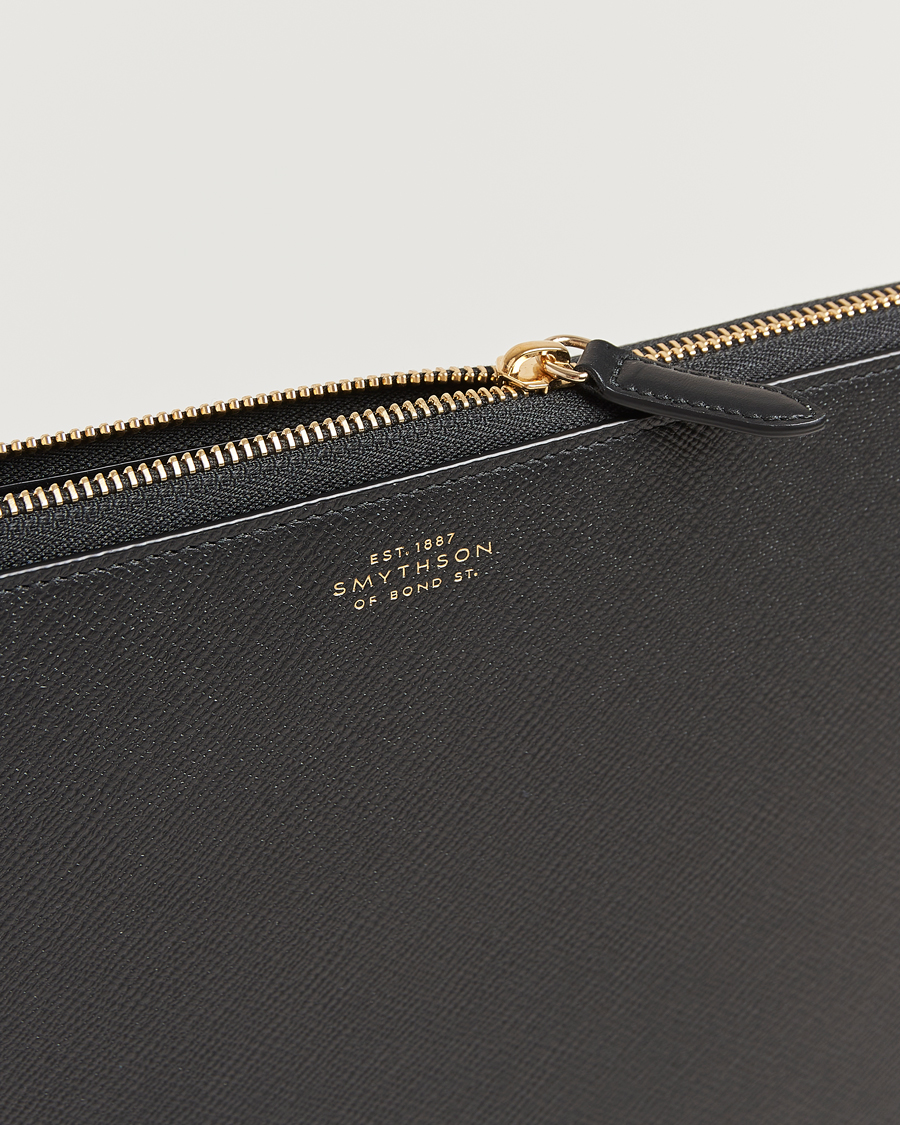 Uomini | Borse | Smythson | Panama Large Laptop Case Black