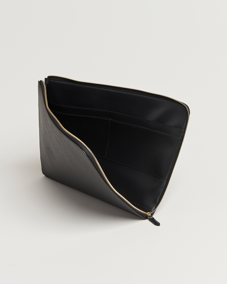 Uomini | Borse | Smythson | Panama Large Laptop Case Black