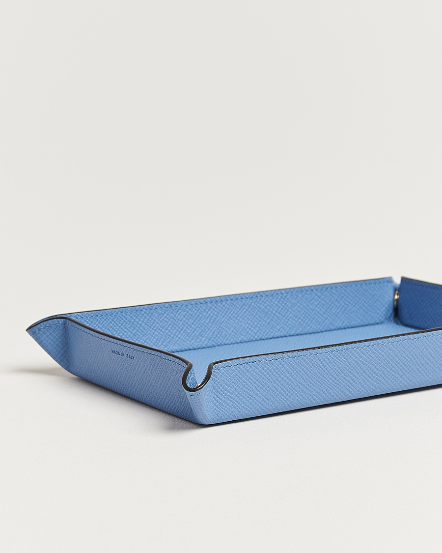 Uomini | Casa | Smythson | Panama Leather Trinket Tray Blue Nile