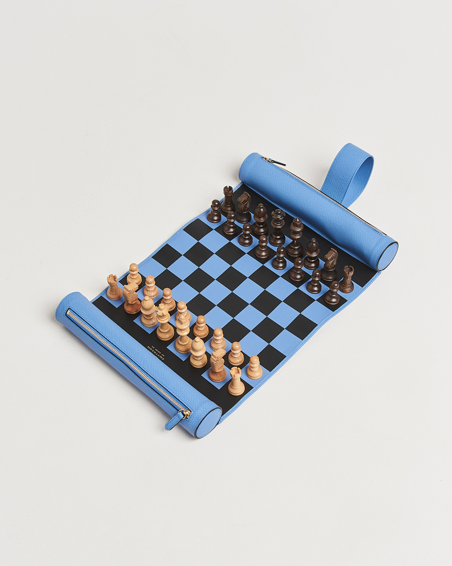 Uomini | Smythson Panama Chess Roll Nile Blue | Smythson | Panama Chess Roll Nile Blue