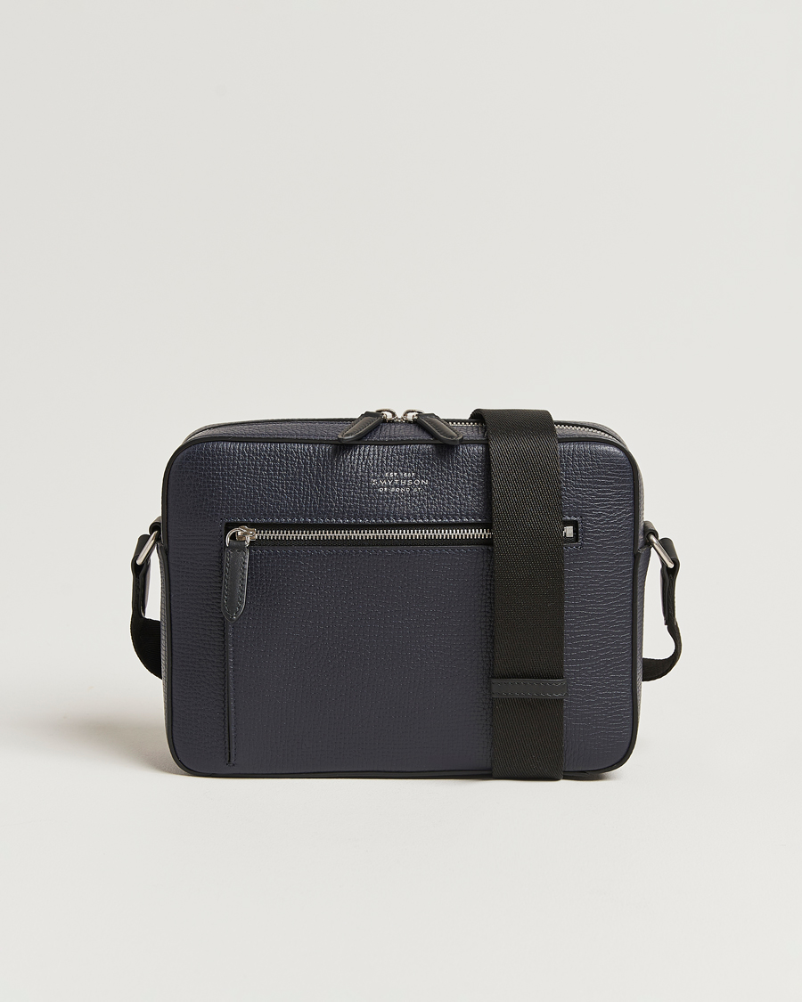 Uomini | Smythson Ludlow Zip Crossbody Bag Navy | Smythson | Ludlow Zip Crossbody Bag Navy
