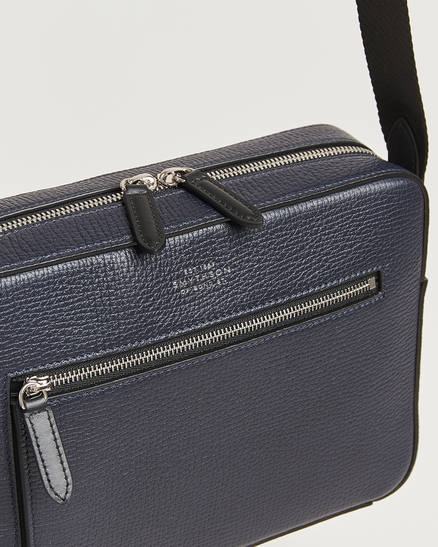 Uomini | Smythson Ludlow Zip Crossbody Bag Navy | Smythson | Ludlow Zip Crossbody Bag Navy