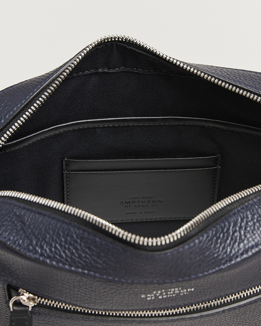 Uomini | Smythson Ludlow Zip Crossbody Bag Navy | Smythson | Ludlow Zip Crossbody Bag Navy