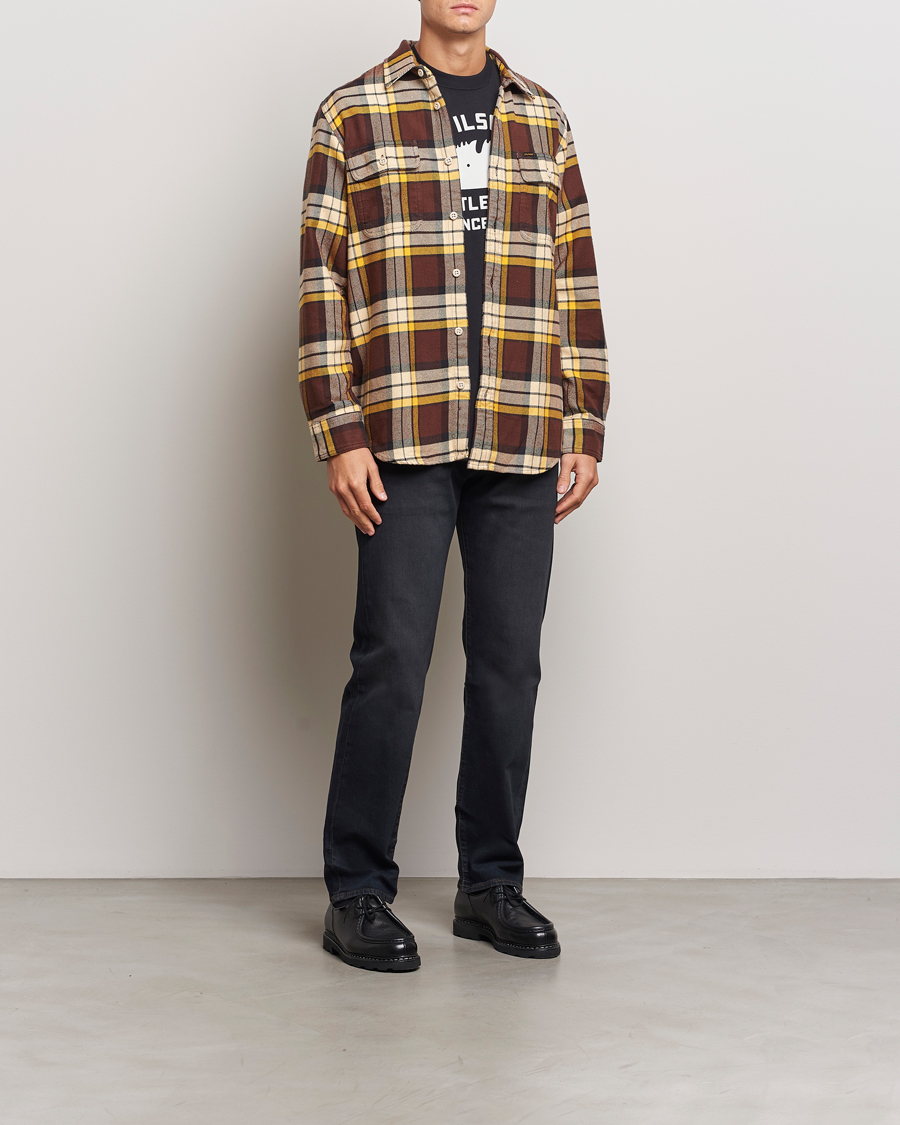 Uomini | Camicie | Filson | Vintage Flannel Work Shirt Brown/Yellow