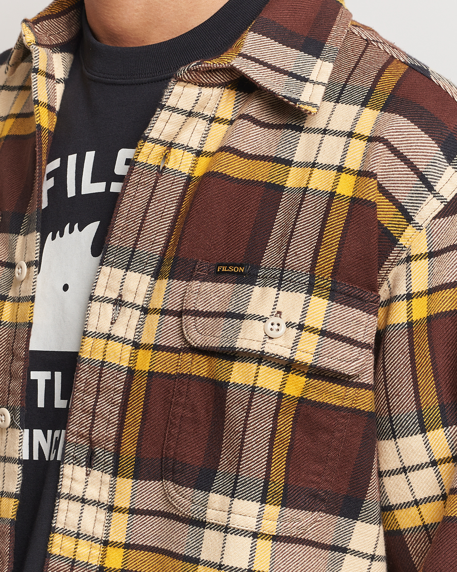 Uomini | Camicie | Filson | Vintage Flannel Work Shirt Brown/Yellow