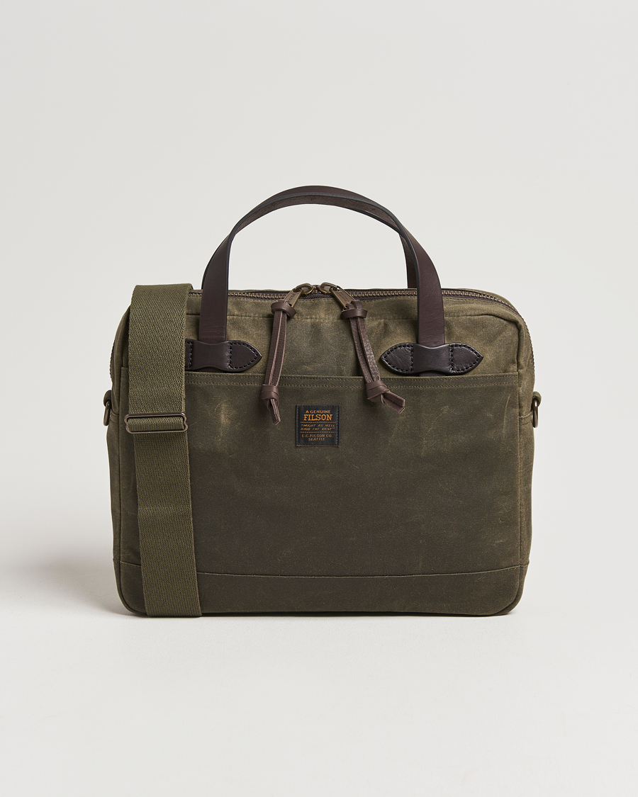 Uomini | Borse | Filson | Tin Cloth Compact Briefcase Otter Green