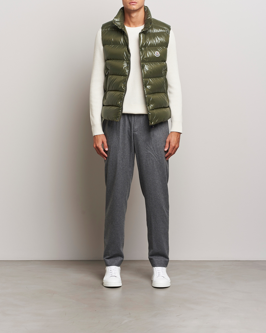 Uomini | Pantaloni | Moncler | Flannel Drawstring Pants Grey Melange