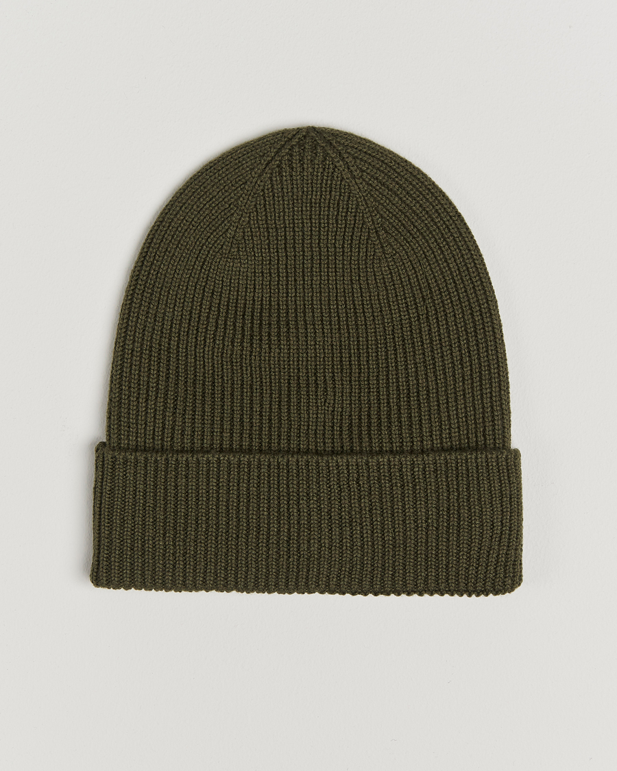 Uomini | Moncler Rib Wool Beanie Military | Moncler | Rib Wool Beanie Military