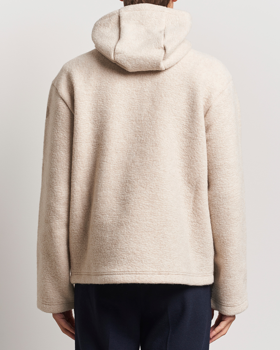 Uomini | Maglieria | Moncler | Half Zip Hoodie Beige