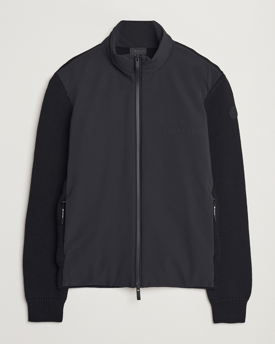 Uomini | Giacche | Moncler | Hybrid Zip Cardigan Black