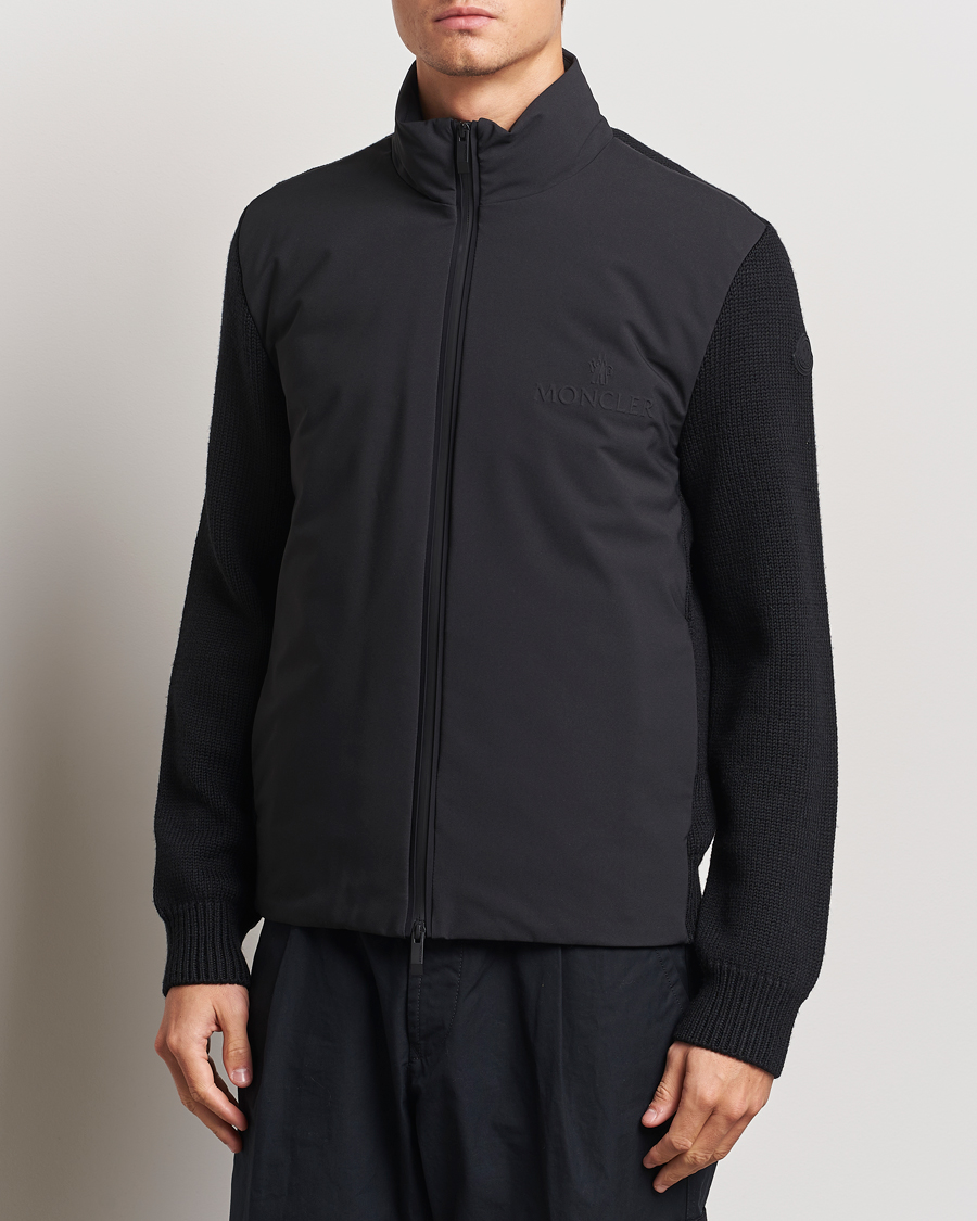 Uomini | Giacche | Moncler | Hybrid Zip Cardigan Black