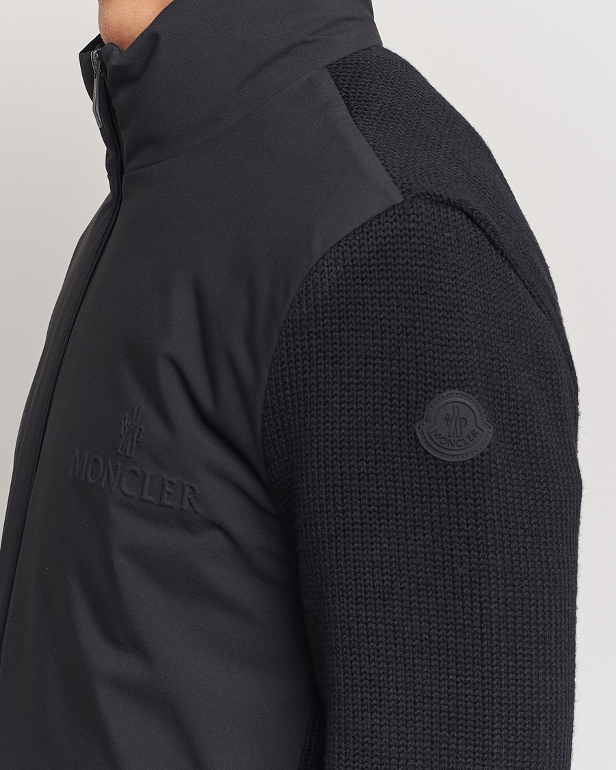 Uomini | Giacche | Moncler | Hybrid Zip Cardigan Black