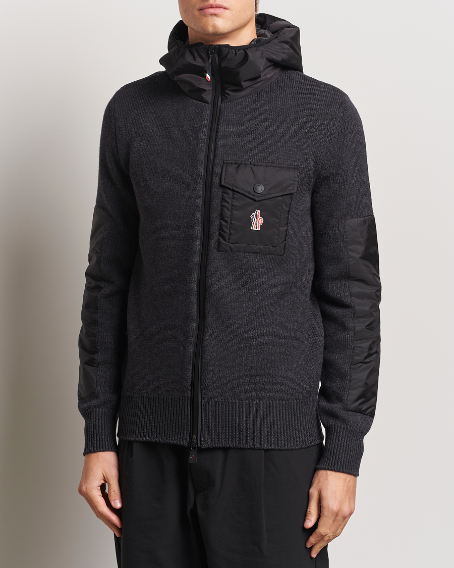 Uomini | Maglieria | Moncler Grenoble | Knitted Full Zip Cardigan Charcoal