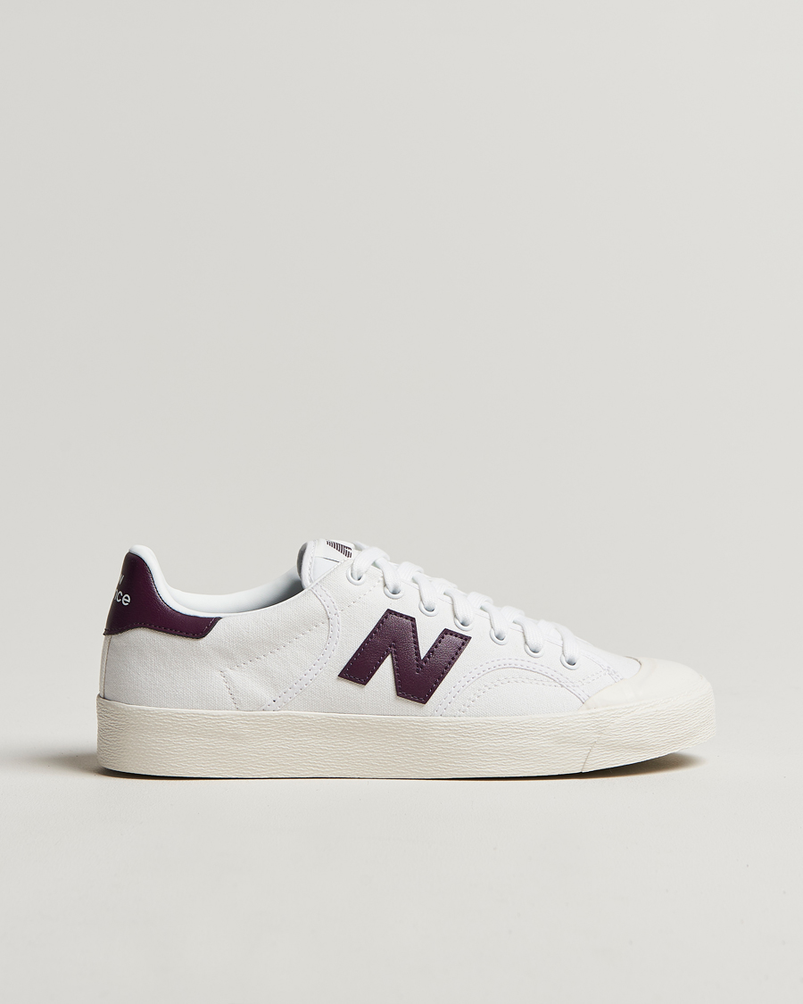Uomini | New Balance B100 Sneakers White/Burgundy | New Balance | B100 Sneakers White/Burgundy