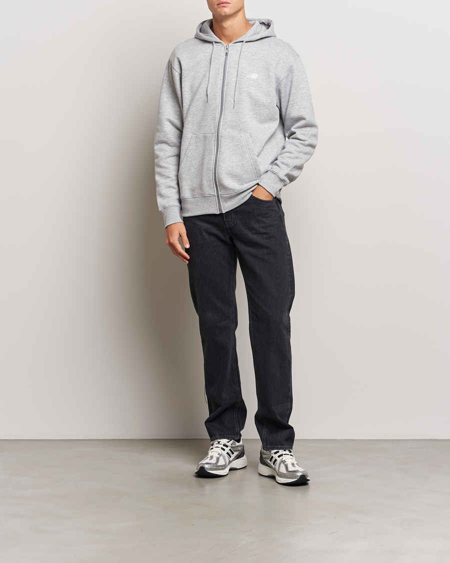 Uomini | Maglieria | New Balance | Essentials Full Zip Fleece Hoodie Athletic Grey