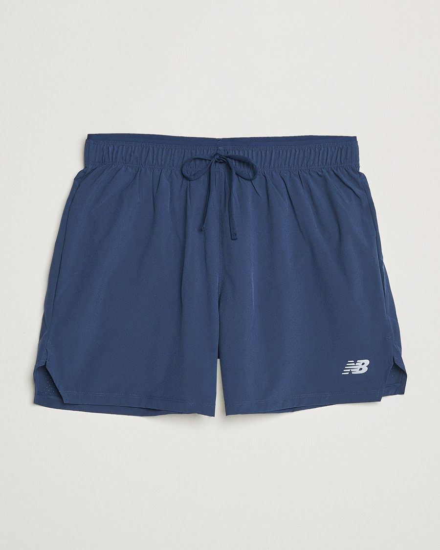 Uomini | Pantaloncini | New Balance Running | Athletics 5 Run Shorts Navy