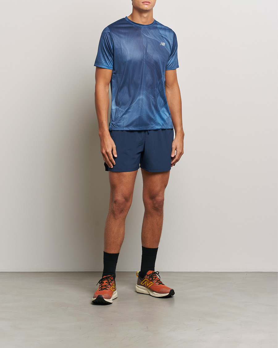 Uomini | Pantaloncini | New Balance Running | Athletics 5 Run Shorts Navy