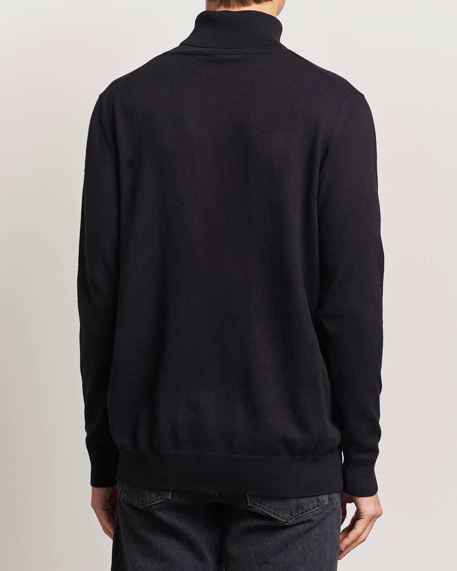 Uomini | Maglieria | Lyle & Scott | Cotton/Merino Turtleneck Jet Black