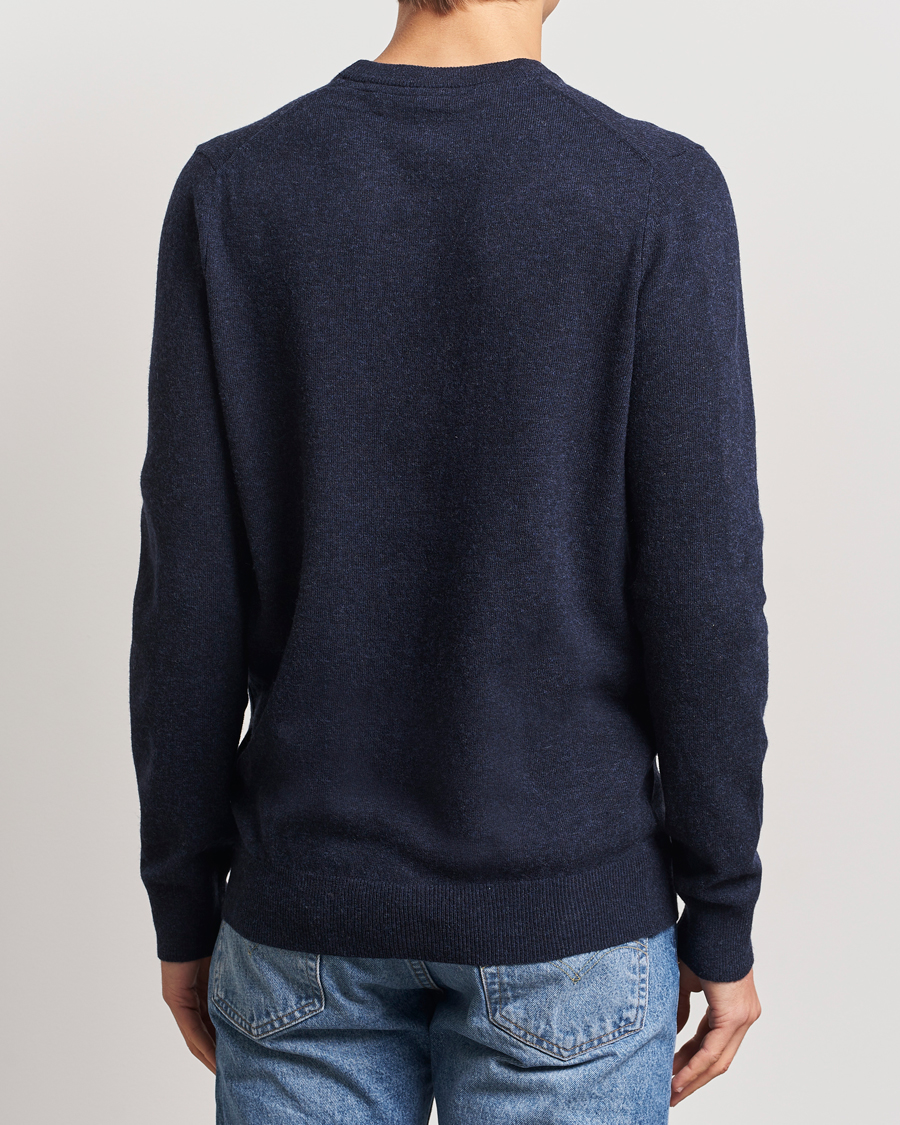 Uomini | Maglieria | Lyle & Scott | Lambswool Crew Neck Pullover Dark Navy Marl