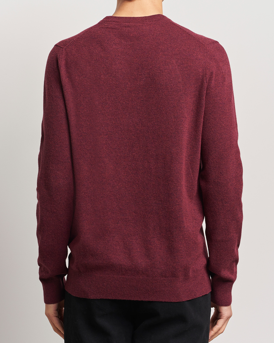 Uomini | Maglieria | Lyle & Scott | Lambswool Crew Neck Pullover Burgundy Marl