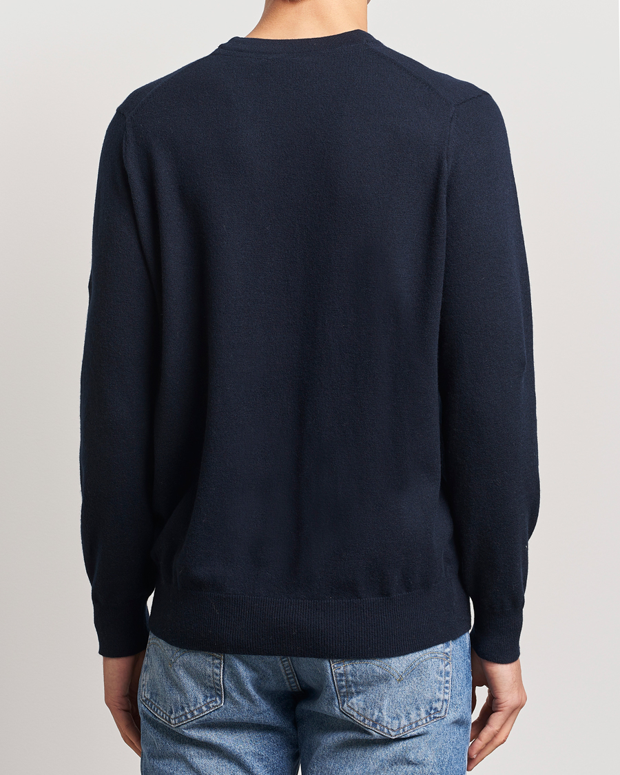 Uomini | Maglieria | Lyle & Scott | Tonal Eagle Lambswool Crew Neck Dark Navy