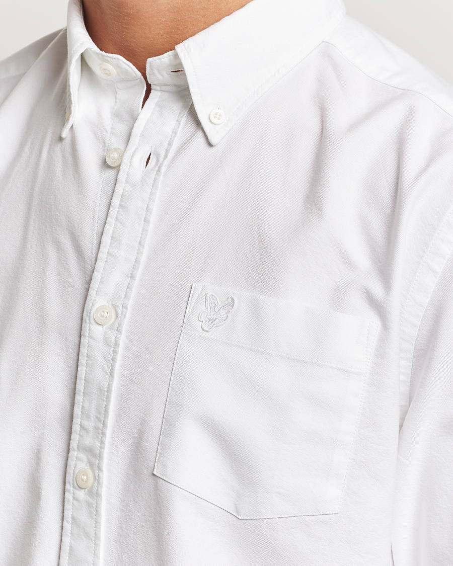 Uomini | Camicie | Lyle & Scott | Tonal Eagle Plain Oxford Shirt White