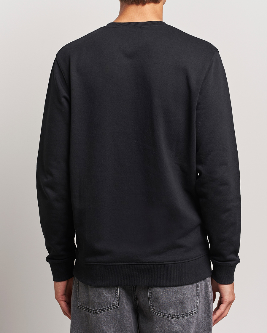 Uomini | Maglieria | Lyle & Scott | Tonal Eagle Crew Neck Sweatshirt Jet Black