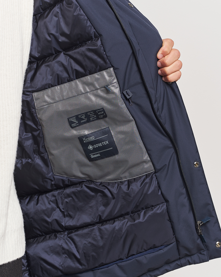 Uomini | Giacche | Herno | Laminar Fishtail Parka Navy