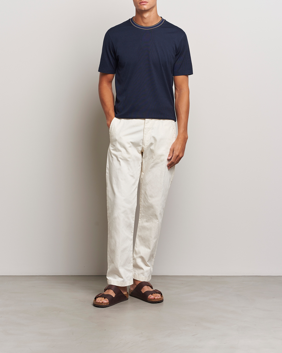 Uomini | T-shirt | Orlebar Brown | OB Standard Ribbon Tipping T-Shirt Night Iris