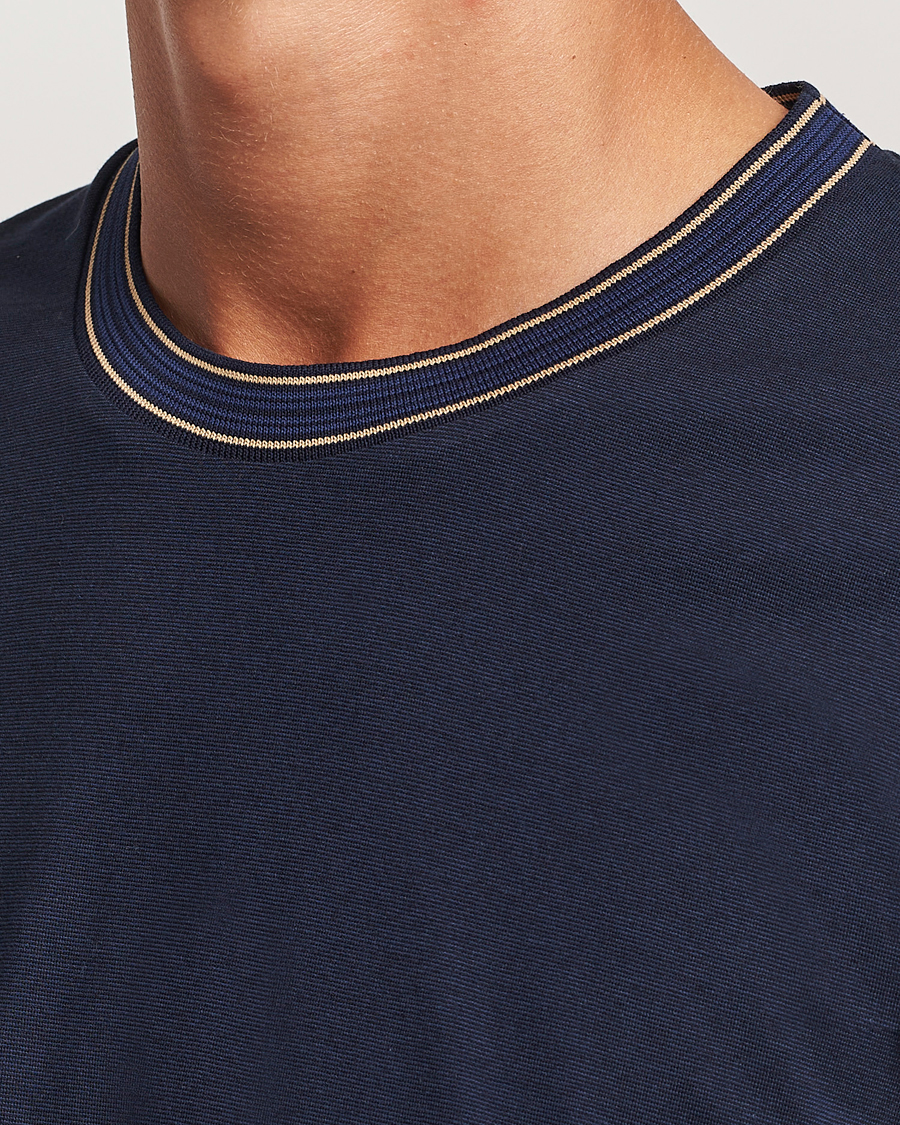 Uomini | T-shirt | Orlebar Brown | OB Standard Ribbon Tipping T-Shirt Night Iris