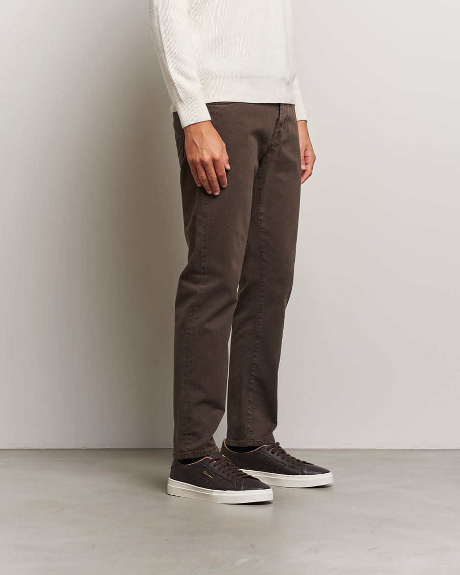 Uomini | Santoni Double Buckle Sneakers Dark Brown Grain | Santoni | Double Buckle Sneakers Dark Brown Grain