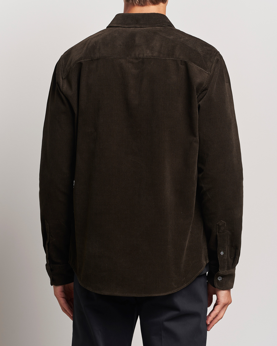 Uomini | Camicie | AMI | Classic Fit Corduroy Shirt Dark Coffee