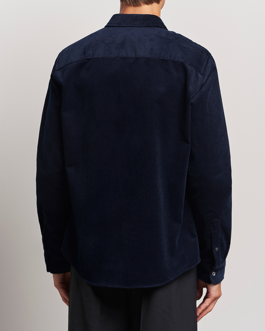 Uomini | Camicie | AMI | Classic Fit Corduroy Shirt Navy
