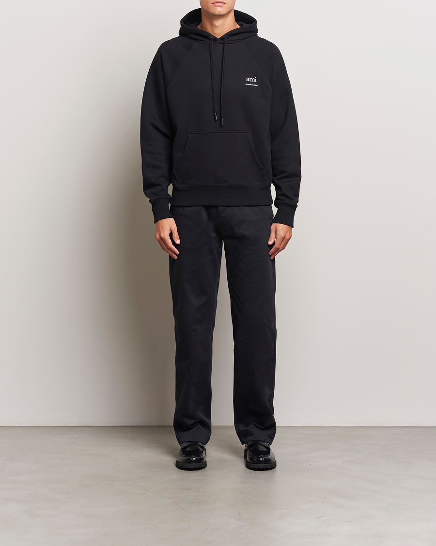 Uomini | Maglieria | AMI | Logo Hoodie Black