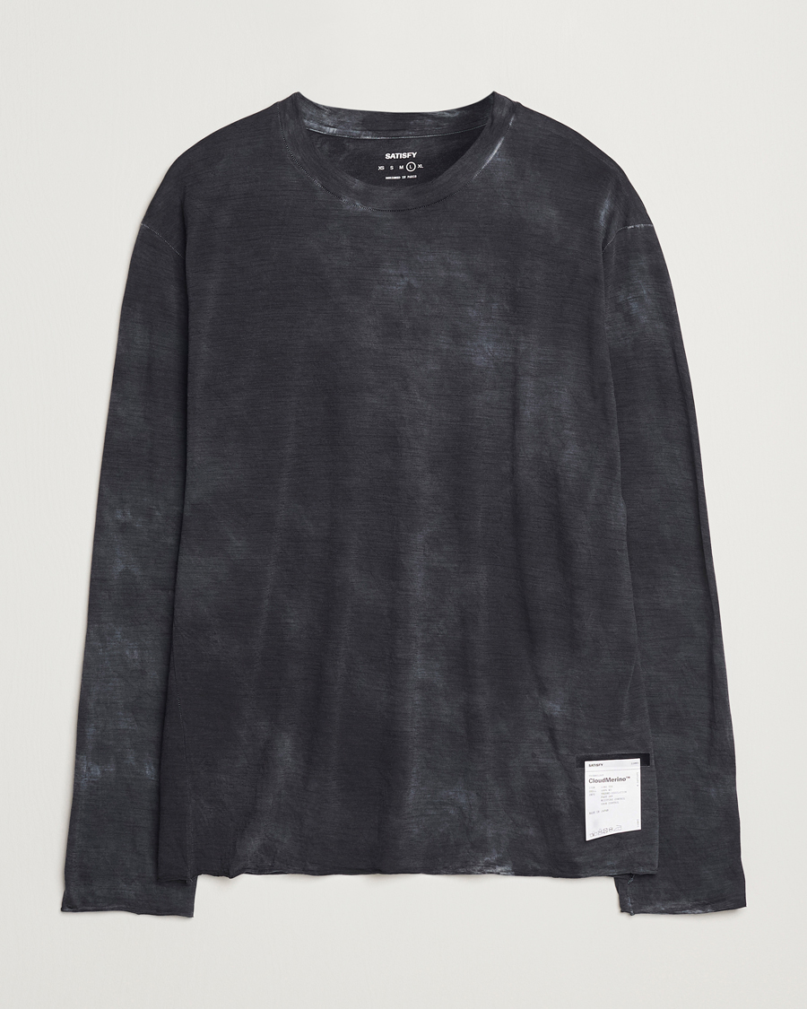 Uomini | T-shirt | Satisfy | CloudMerino Long Sleeve T-Shirt Sun Bleached Black