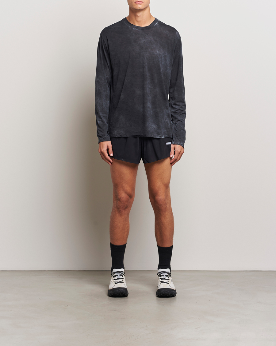 Uomini | T-shirt | Satisfy | CloudMerino Long Sleeve T-Shirt Sun Bleached Black
