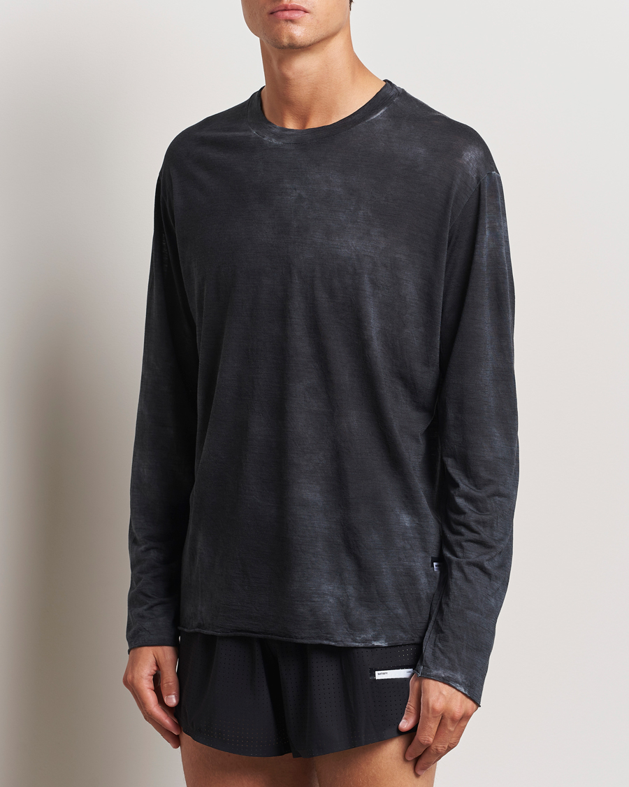 Uomini | T-shirt | Satisfy | CloudMerino Long Sleeve T-Shirt Sun Bleached Black