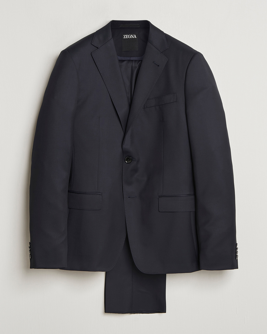 Uomini | Abiti | Zegna | Tailored Wool Suit Midnight