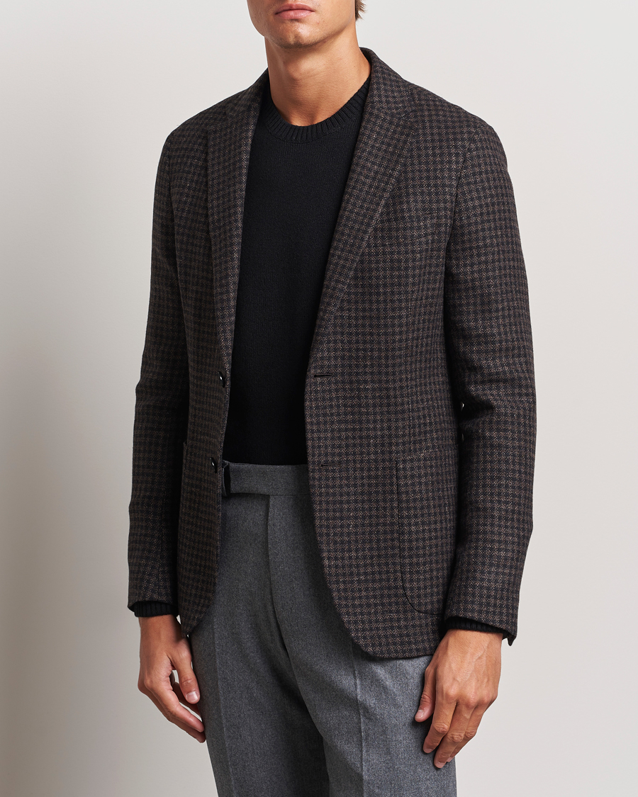 Uomini | Blazers | Zegna | Unconstructed Wool/Cashmere Blazer Brown Check