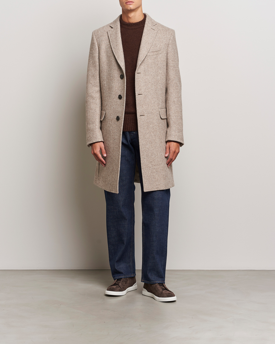 Uomini | Giacche | Zegna | Wool/Cashmere Double Breasted Coat Beige