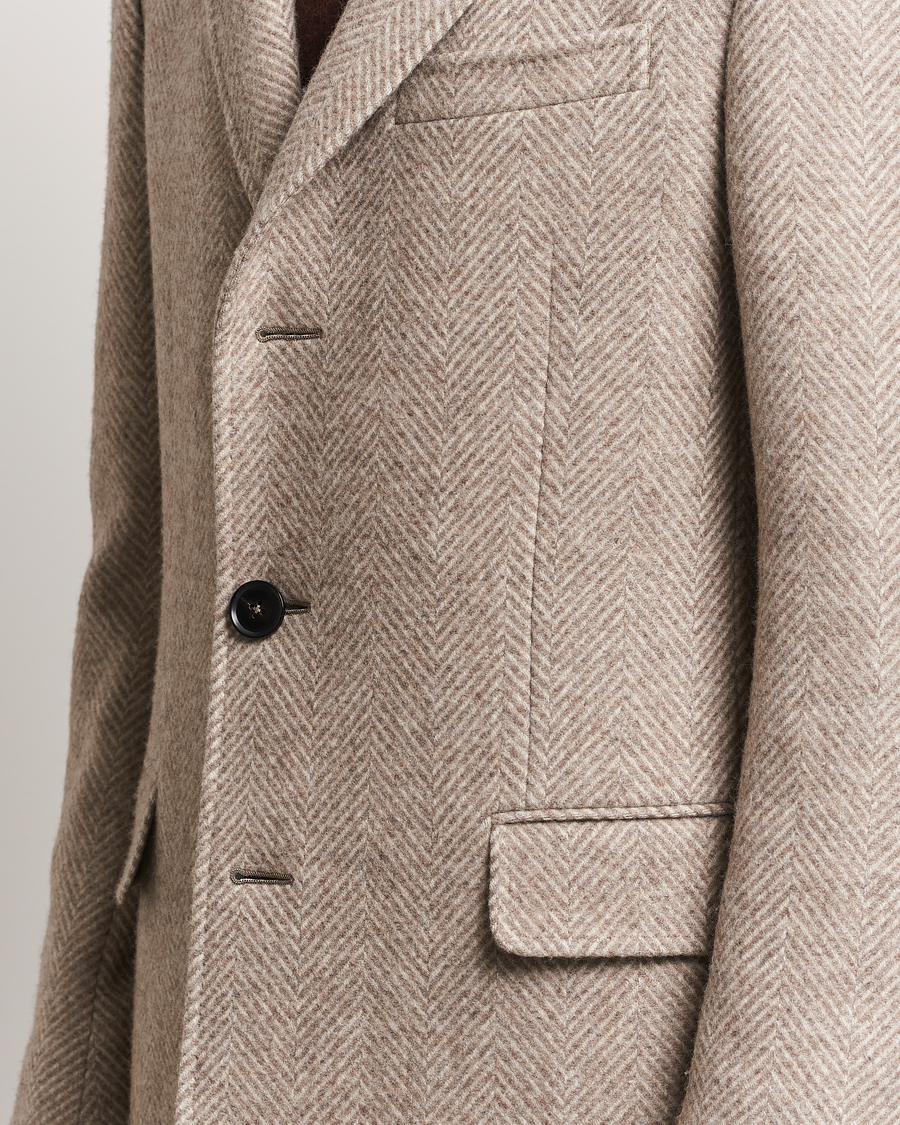 Uomini | Giacche | Zegna | Wool/Cashmere Double Breasted Coat Beige