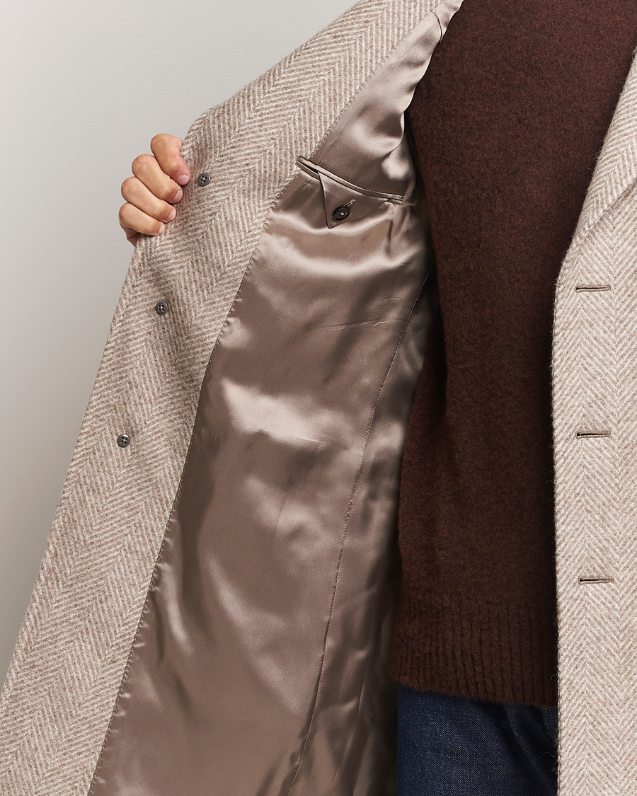 Uomini | Giacche | Zegna | Wool/Cashmere Double Breasted Coat Beige