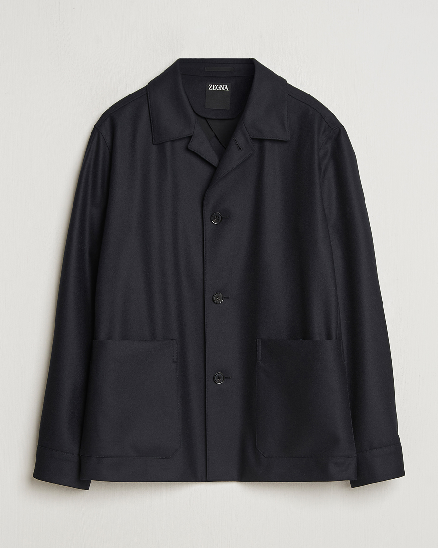 Uomini | Giacche | Zegna | Flannel Chore Jacket Black