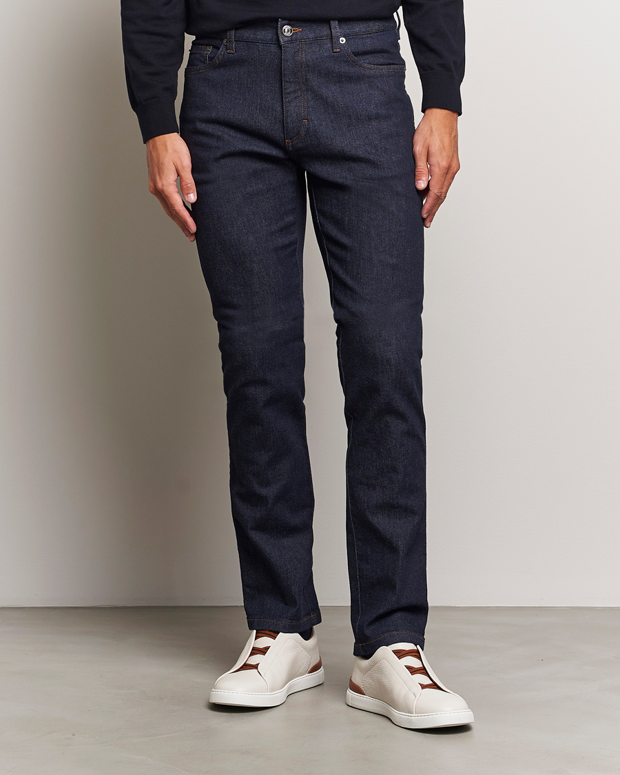 Uomini | Jeans | Zegna | 5-Pocket Denim Jeans Dark Rinse